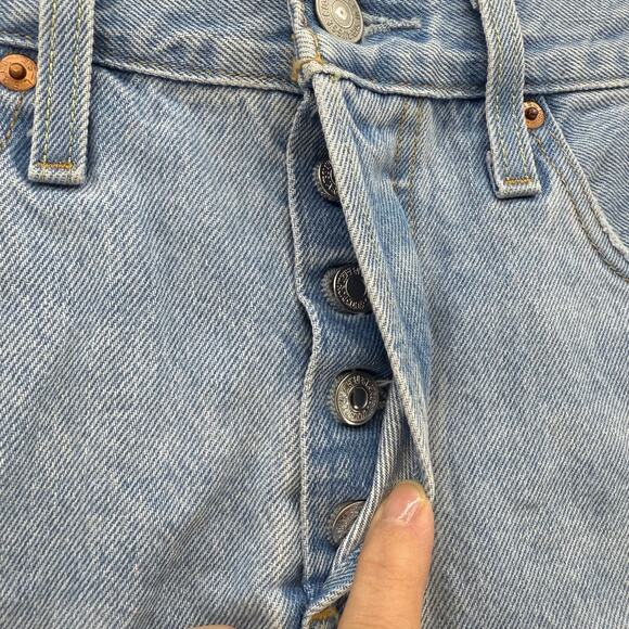 Levi's 501XX Shorts Women's 27 (4) Light Blue 2.5" Short Button Fly 80s Summer - Picture 4 of 13